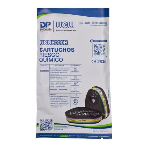 Cartucho Filtro Vapor Organico y Gas Acido (Kit por dos unidades) (imagen 2 de 2)