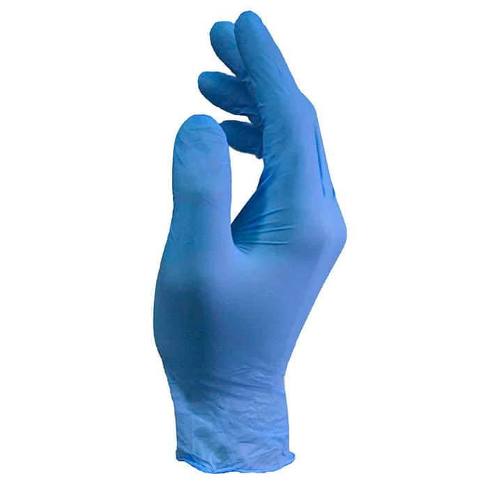 Guantes Nitrilo Premiun Azul Descartables Ultra Resistentes caja x 100 unidades (imagen 2 de 3)