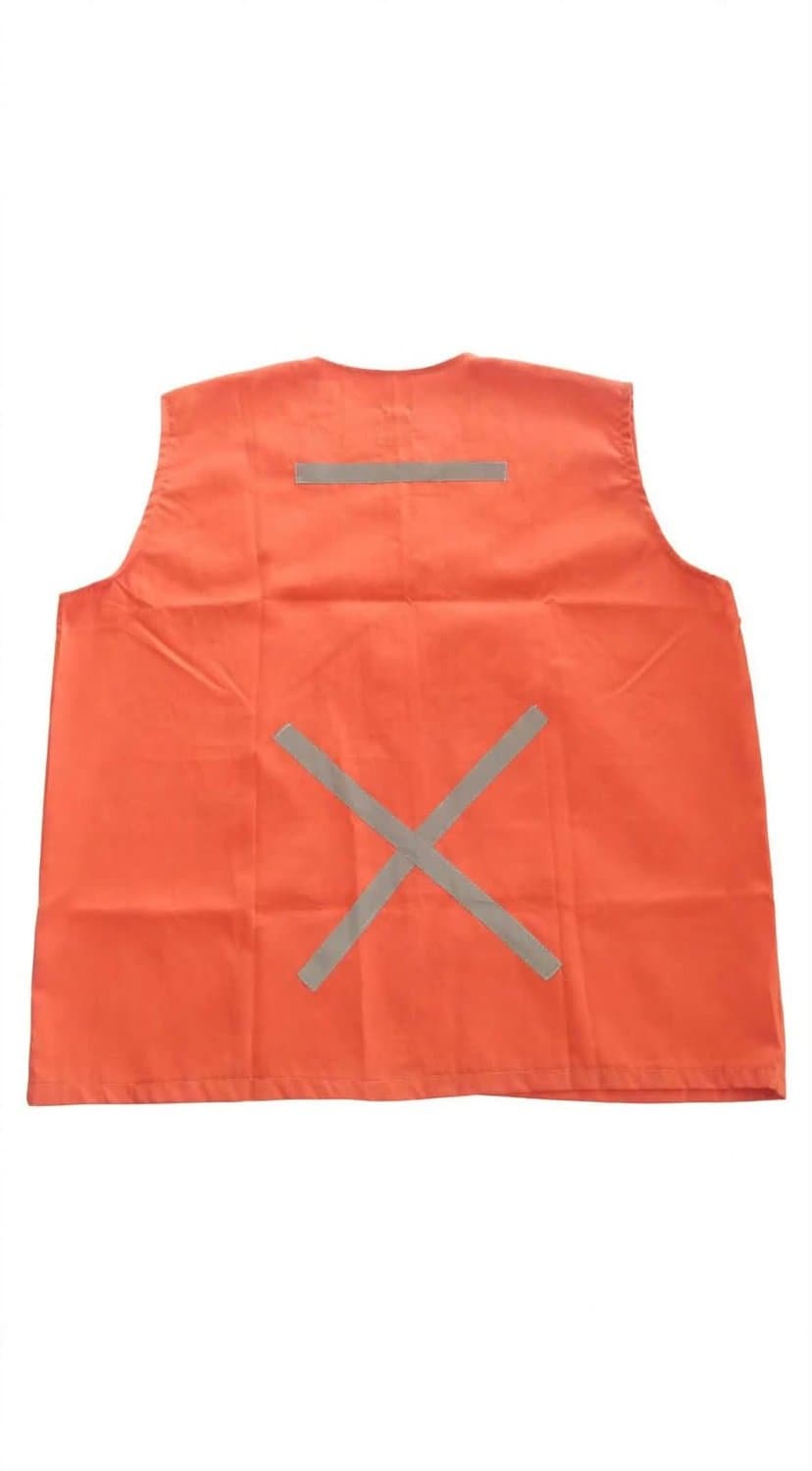 Chaleco Minero Reflectivo Naranja Con 5 Bolsillos Gabardina (imagen 2 de 2)