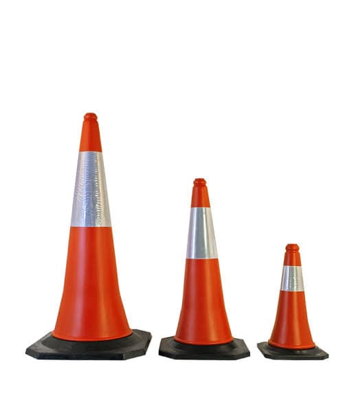 Cono Naranja Base Goma C/Reflectivo 50 Cm -(75cm _$17550)-(100cm _$29255) (imagen 3 de 3)