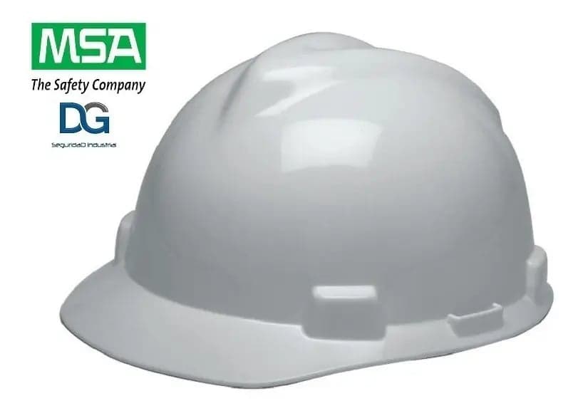 Casco MSA V-Gard Sin Arnes Blanco/Amarillo/Verde/Naranja (imagen 3 de 4)