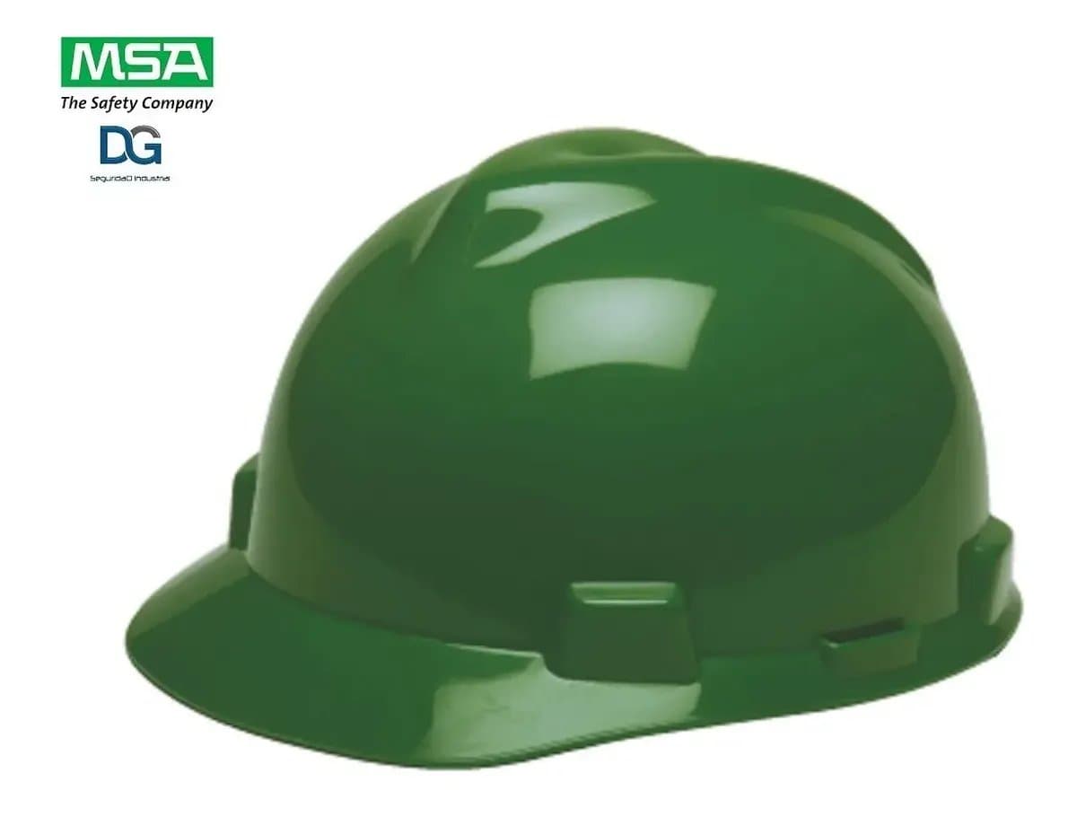 Casco MSA V-Gard Sin Arnes Blanco/Amarillo/Verde/Naranja (imagen 2 de 4)