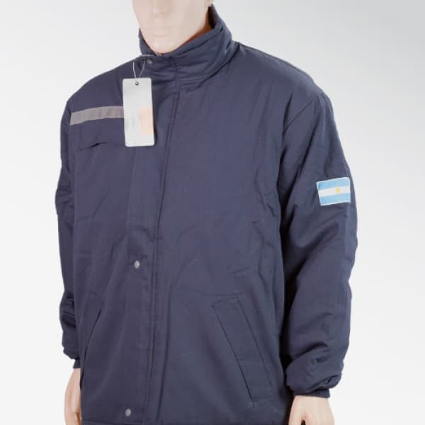 Campera Trucker Azul / Negro Con Reflectivos (imagen 1 de 3)