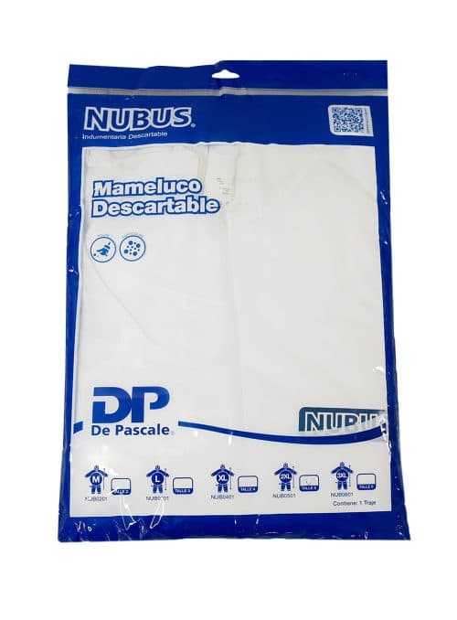 Mameluco Descartable 60 g/m2Blanco Respirable Laminado PP+PE, Tipo 5/6 (imagen 3 de 3)