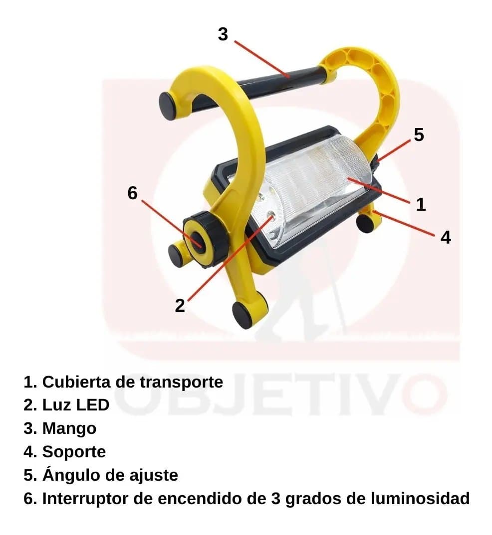 Luz De Trabajo Ion Litio Bil-lt18 Barovo 18v Hasta 1500lm (imagen 4 de 5)