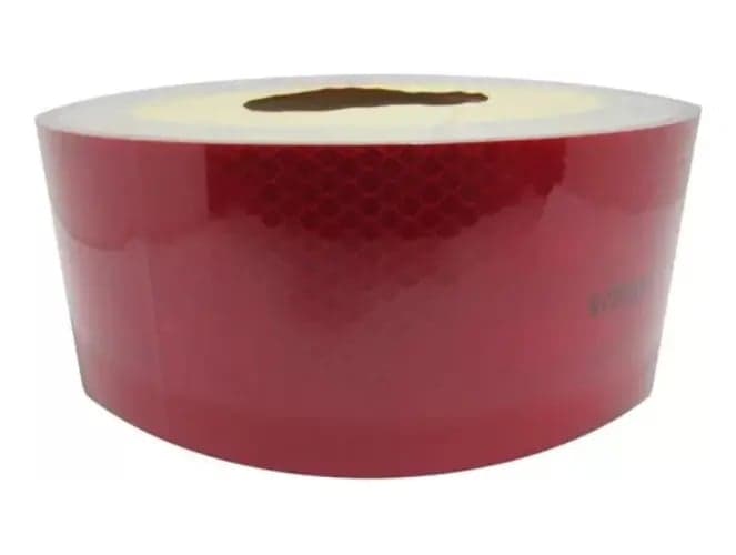 Cinta Reflectiva Roja 7,5cm Ancho Reglamentaria x Mtro. (imagen 2 de 3)