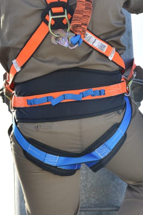 Cinturón liniero con refuerzo lumbar y cola de amarre regulable incorporada. (imagen 3 de 3)
